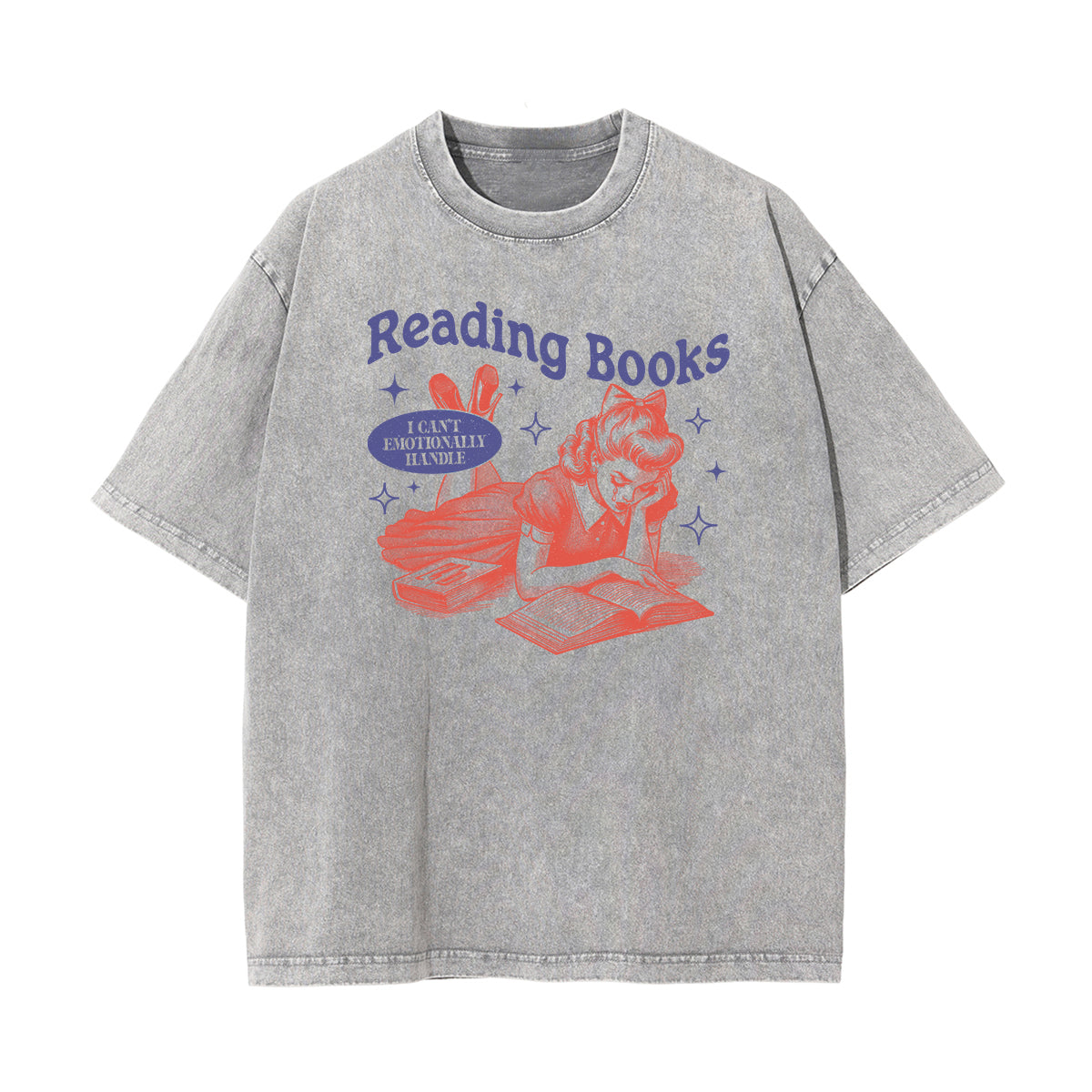 Retro Lady Reading Graphic Tee-INNBLAC Fashion Apparel